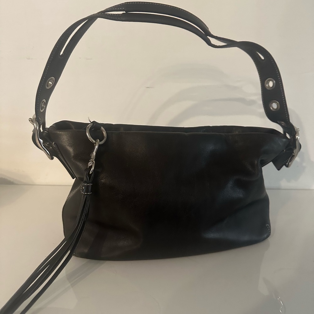 Coach Black Leather Shoulder Bag